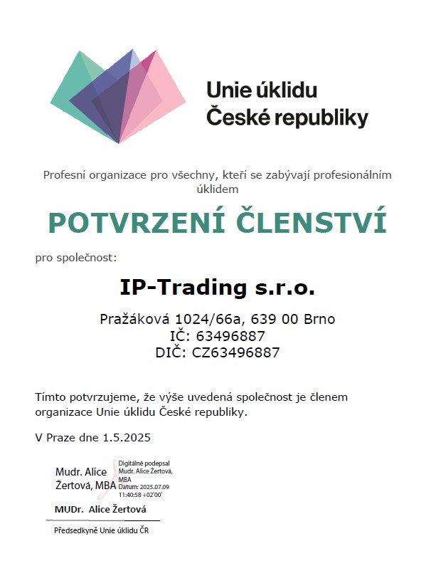 certifikaty / Unie uklidu 2025